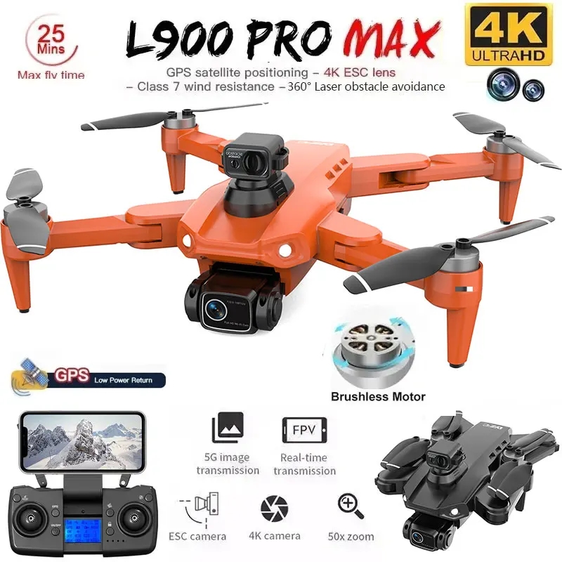 L900 Pro MAX GPS Drone 4K Prof - Drone Surveying ulasan dan harga