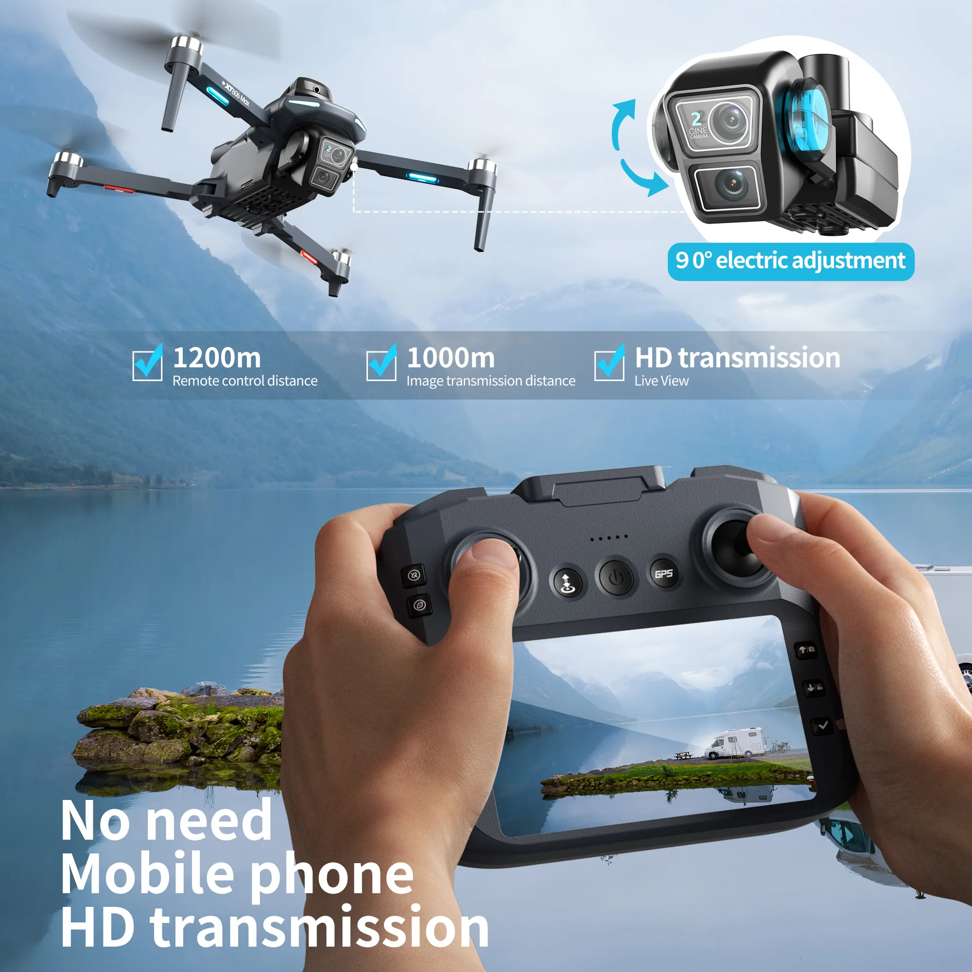 Original XT606 Drone Professio - Drone Mapping ulasan dan harga